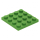 LEGO lapos elem 4x4, világoszöld (3031)